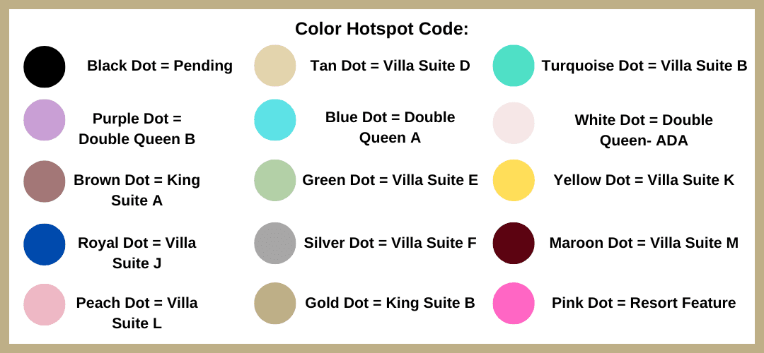 Resort color code legend